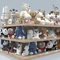 Supermarket Department Store Plush Toys Display Shelf With Various Animal Designs And Multiple Layers