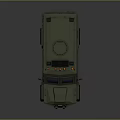 Green FBI Armored Vehicle With Emergency Lights And Heavy Duty Wheels