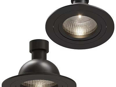 Black Recessed Downlights Spotlights Modern LED Ceiling Lighting With Bright Sleek Design 3d model