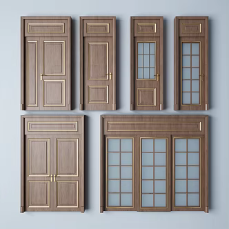 Modern swing door 3d model