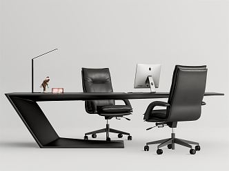 Modern Office Desk and Chair General Manager Office Desk and Chair Desk Office Chair Computer 3d model