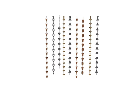 Decorative Hanging Bead Curtains With Various Colors And Different Designs 3d model