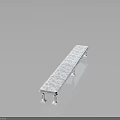 Classic Elegant Marble Bench With Sturdy Pillar Legs Home Furniture Design