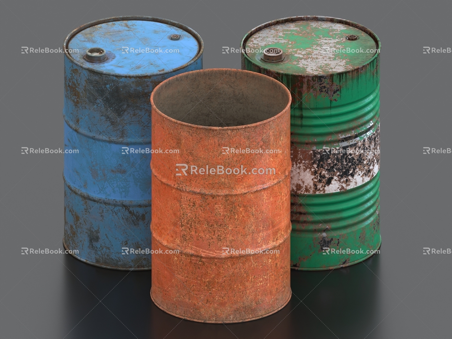 Old Metal Bucket Old Iron Bucket Old Paint Bucket 3d model