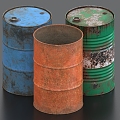 Old Metal Bucket Old Iron Bucket Old Paint Bucket 3d model