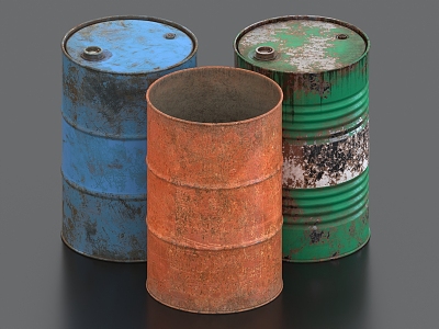 Old Metal Bucket Old Iron Bucket Old Paint Bucket 3d model