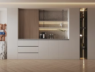 Modern Wine Cabinet Side Cabinet 3d model