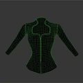 Stylish Black Long Sleeved Corset With Zipper And Unique Front Cut Design