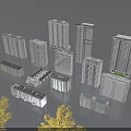 Modern High Rise and Low Rise Urban Residential Buildings With Surrounding Trees