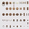 New Chinese Handle Hardware Door Handle Cabinet Handle 3d model