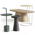 Coffee table combination side table corner table log tea table log dining table 3d model