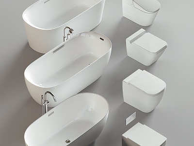 Modern Bathtub Toilet model