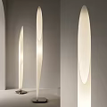 Modern Floor Lamps With Unique Shape In Minimalist Staircase Space