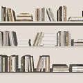 Modern Bookshelf Books Book Decorations 3d model