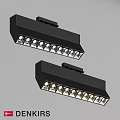 Black Linear Downlight Spotlights With Multiple Bulbs For Modern Ceiling Lighting