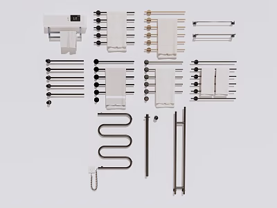 Towel Rack Electric Heating Towel Rack Bathroom Supplies Bathroom Ornaments 3d model
