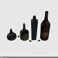 Food Storage Bottles In Various Shapes And Colors With Cork Stoppers