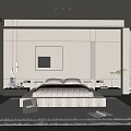 Modern Minimalist Bedroom Interior Design With Clean Lines Framed Artwork And Area Rug