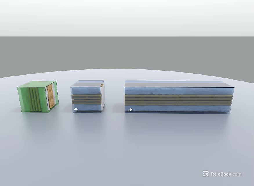 Stylish Outdoor Chairs In Three Colors Green Blue Light Blue With Striped Design 3d model 