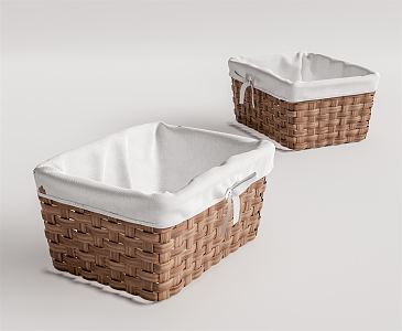 Modern Storage Basket Rattan Storage Basket 3d model