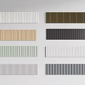Wall Paneling In Various Colors And Different Textures For Interior Design 3d model