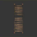Wooden Garden Bridge With Rustic Rope Railings And Decorative Support Posts