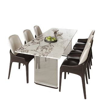 Modern Dining Table Chair Dining Table 3d model