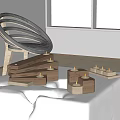 Modern Wooden Candle Holders With Lit Candles And Stacked Design In Minimalist Room