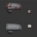 Modern Daily Electrical Appliances With Silver Red White Textured Surfaces And Indicator Lights