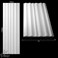 White Corrugated Wall Material Design With Specific Dimensions And Smooth Finish