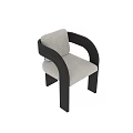 Comfortable Modern Accent Chair With Wooden Frame And Light Fabric Upholstery