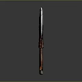 Medieval Weapon Axe With Metal Double Bladed Head And Red Wrapped Handle Sharp Edges