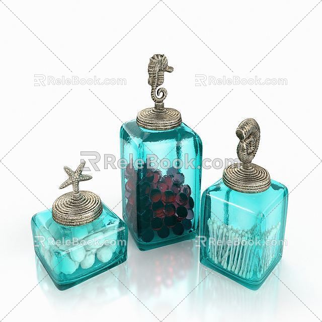 perfume glass container 3d model