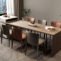 Modern Simple Dining Table and Chair Combination Jewelry Ornaments Island Table Dining Table and Chair 3d model