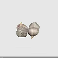 Fresh Whole Garlic Bulbs With Purple And White Papery Skin