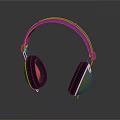 Green And Brown Headphones With Wooden Elements And Metal Parts Modern Design