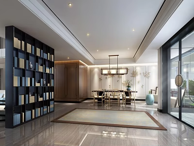 Luxurious Modern Clubhouse Interior Design With Elegant Furniture Chandelier And Decorative Rug 3d model