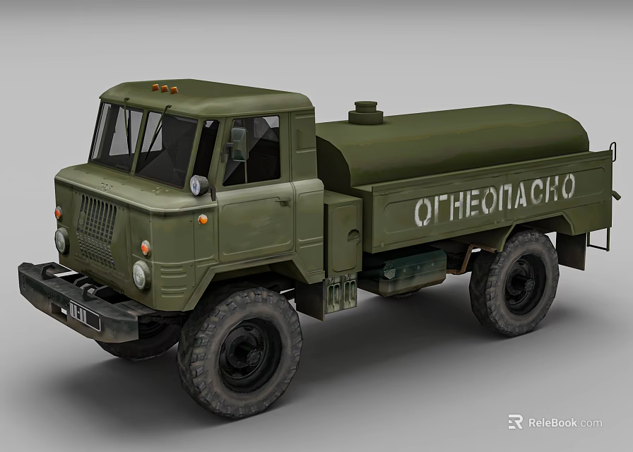 Green Military Style Tanker Truck As Functional Heavy Duty Fuel Transport Vehicle 3d model 