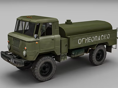 Green Military Style Tanker Truck As Functional Heavy Duty Fuel Transport Vehicle 3d model