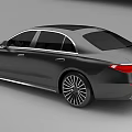 Black Luxury Sedan With Streamlined Design Large Alloy Wheels And LED Headlights