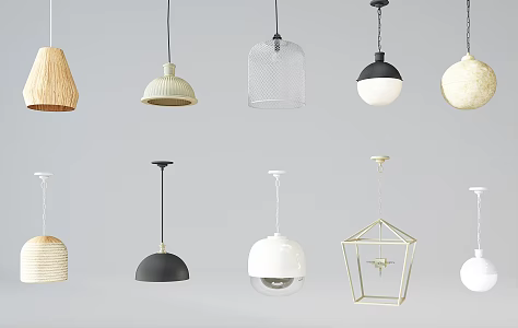 Modern Chandelier Small Chandelier Combination 3d model