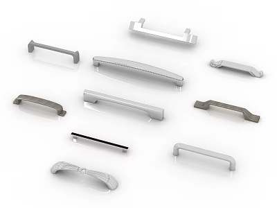 Various Modern Furniture Handles With Sleek Design And Durable Materials 3d model