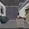 Relaxing SPA Sauna Room Interior With Massage Beds Decorative Wall And Cozy Stools