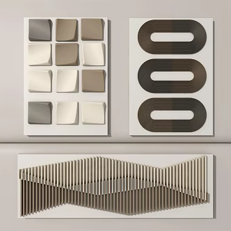 Silent Wall Decoration Pendant Combination 3d model