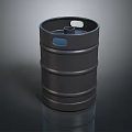 Heavy Duty Hardware Tools Black Metal Storage Drum With Ribbed Structure Design