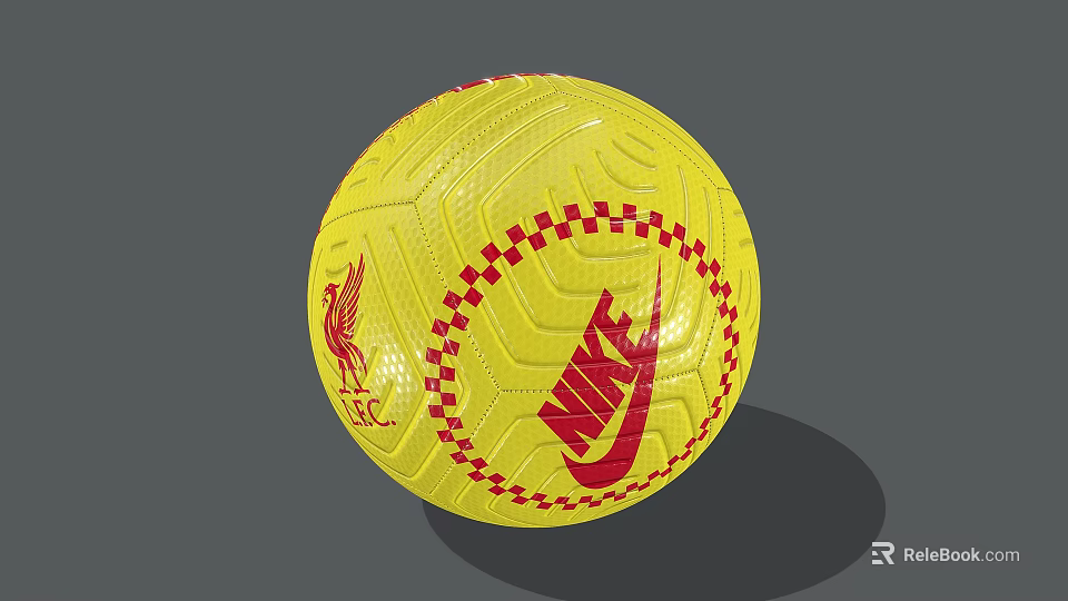 Yellow Red Nike Liverpool FC Football Training Equipment With Logo And Crest Design 3d model 