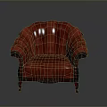 Elegant Red Classical Sofa With Ornate Carved Wooden Legs And Armrests