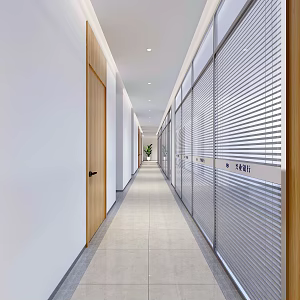 Modern aisle shutters 3d model