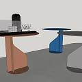 Dopamine minimalist side a few round a few corner a few 3d model