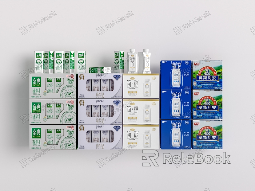 Milk packaging box model